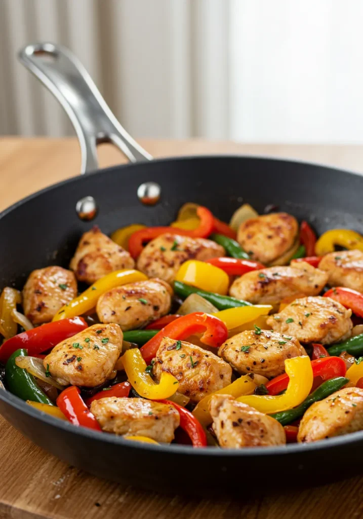 5 Quick & Healthy Chicken Breakfast Recipes For You 2 Savory Chicken and Vegetable Breakfast Skillet