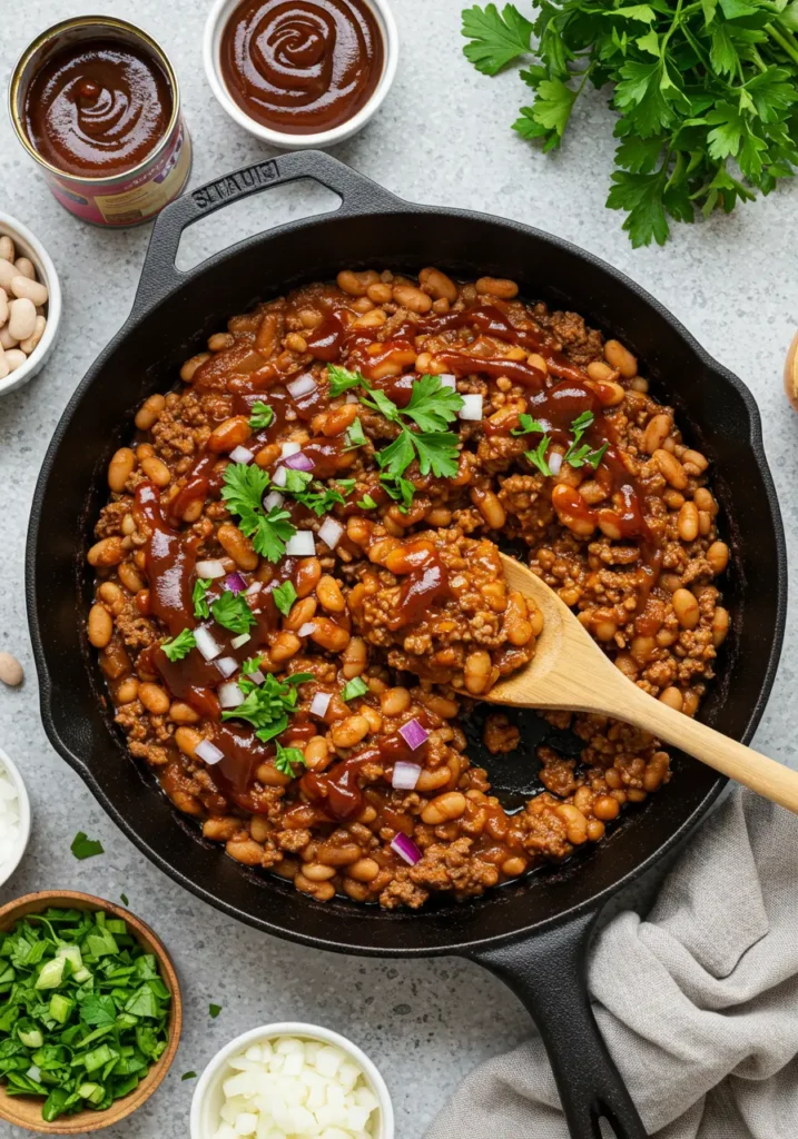 How To Make Baked Beans With Ground Beef Tonight 4 baked beans with ground beef recipe
