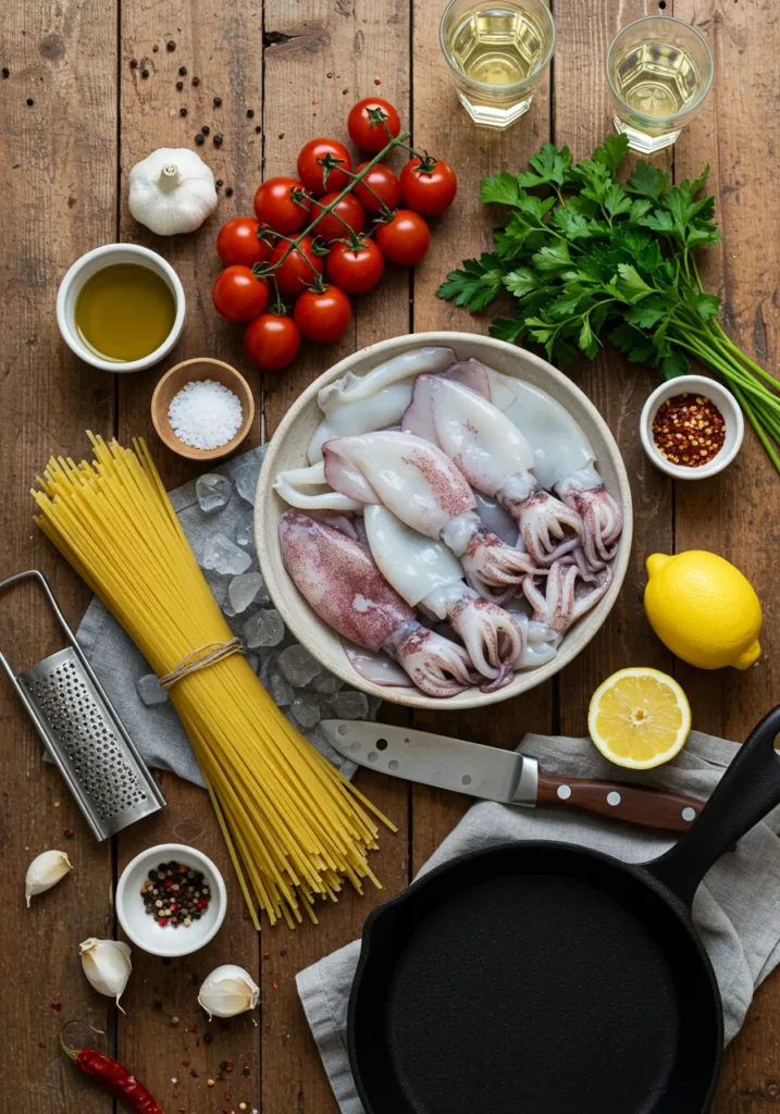 Best Calamari Pasta – Easy Italian Seafood Dinner 2 calamari pasta ingredients