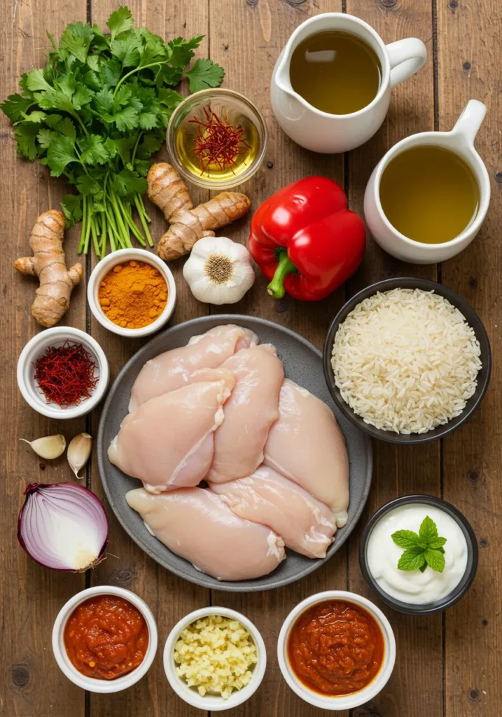 What Makes the Best Chicken and Yellow Rice Recipe? 2 chicken and yellow rice recipe ingredients