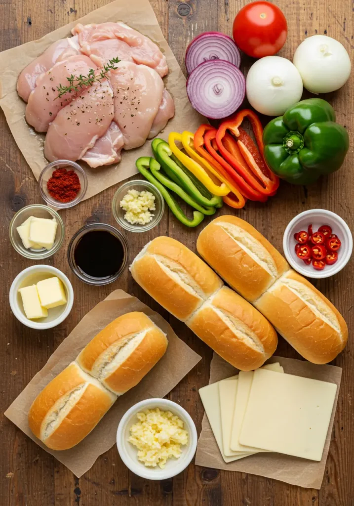 How To Elevate Your Rustic Chicken Philly Cheesesteak Recipe 2 chicken cheesesteak ingredients