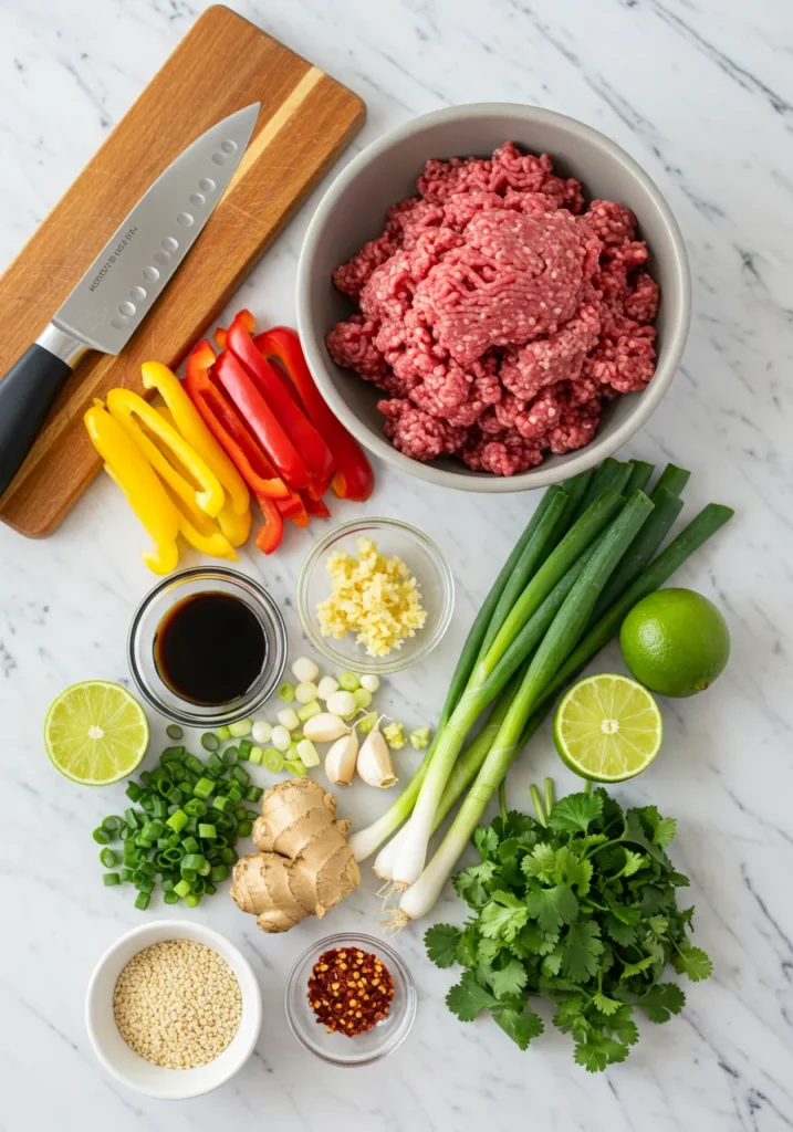 How to Make Ground Beef Stir Fry in Under 30 Minutes 2 ground beef stir fry ingredients