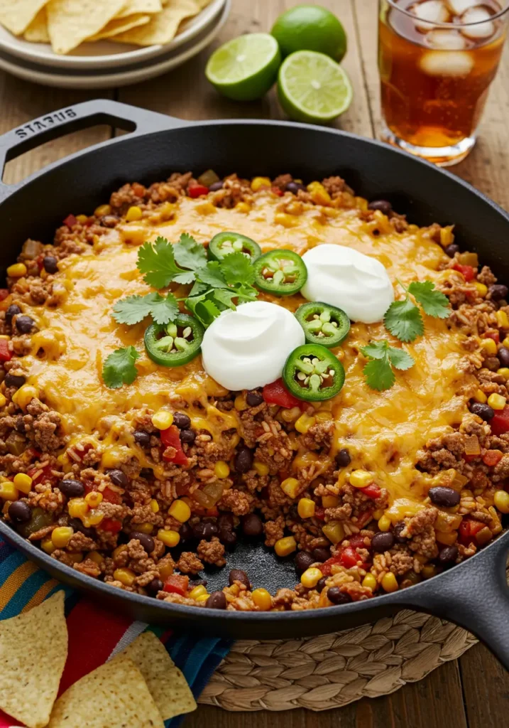 mexican beef and rice skillet delish