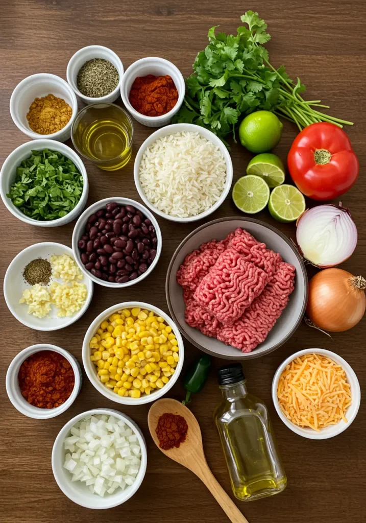 mexican beef and rice skillet ingredients