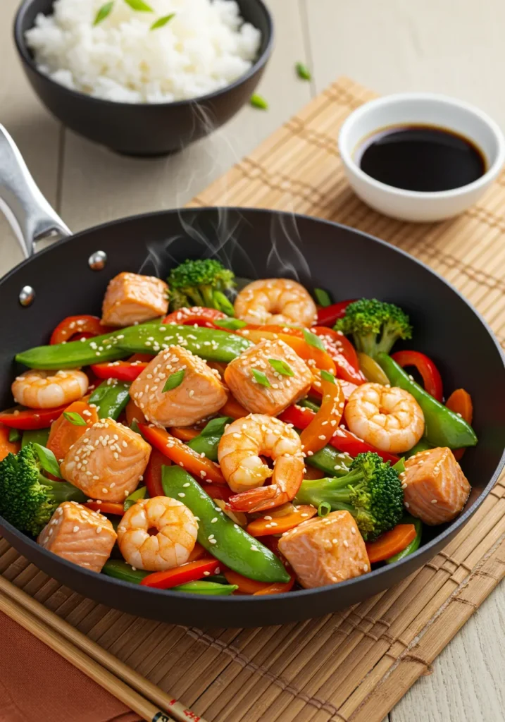 5 Easy Salmon and Shrimp Recipes You'll Love 4 Asian-Inspired Salmon and Shrimp Stir-Fry