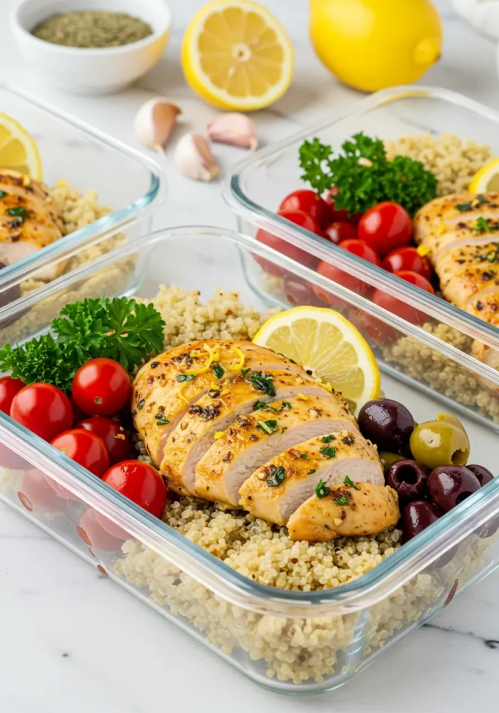 5 Easy High Protein Chicken Recipes for Every Day 2 Mediterranean Lemon Garlic Chicken Meal Prep