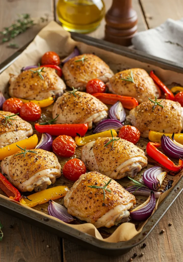 5 Easy Chicken and Bell Pepper Recipes for Busy Weeknights 3 Sheet Pan Chicken and Bell Peppers with Italian Herbs